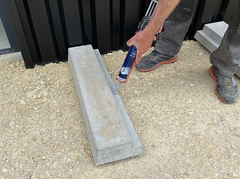 mise en place support de clim et pompe à chaleur